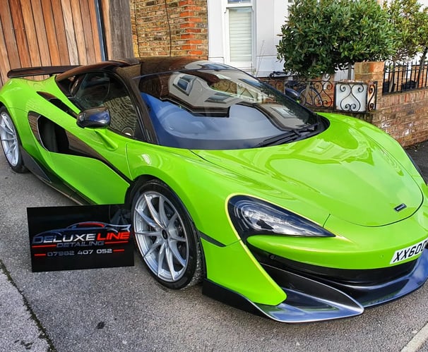 Ceramic coating on luxury vehicle